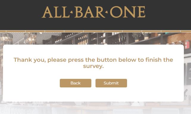 All Bar One Survey